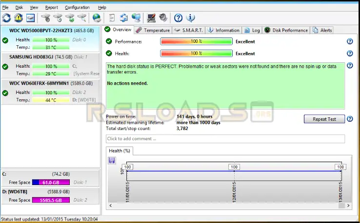 Hard Disk Sentinel-1